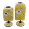 Yellow & Blue Ceramic Floral Decorative Jar Set